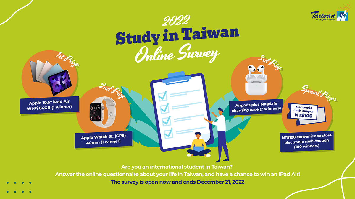 2022 Study in Taiwan Online Survey is open now