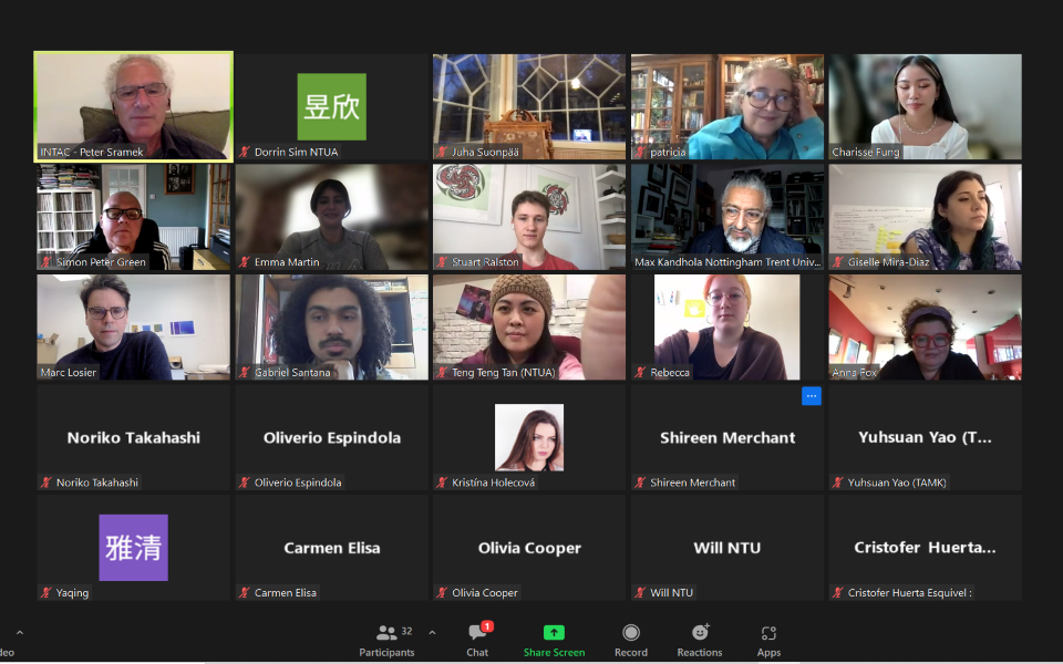 The multidisciplinary group of the Graduate Institute of Transdisciplinary Performing Arts, NTUA, participates in the INTAC Sustainability Jam.